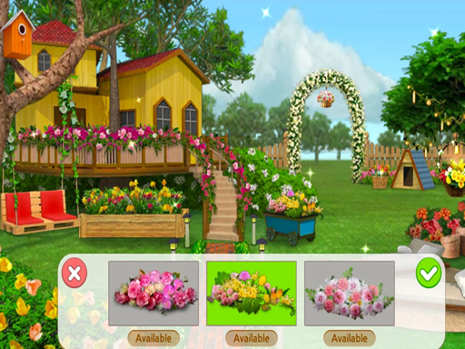 Garden Decorations Match 3 Puzzle Game