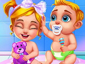 Newborn Sweet Baby Twins - Caring Game Online