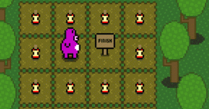 Guide the Hungry Creature Puzzle