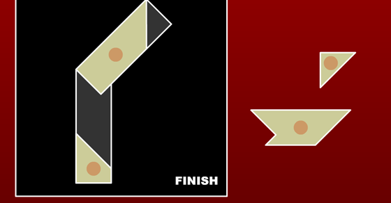Four Piece Tanagram Puzzle Game